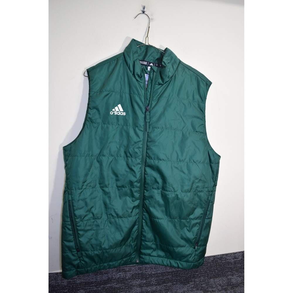 2018 Adidas George Mason University Basketball TEAM Puffer Vest Green MENS M